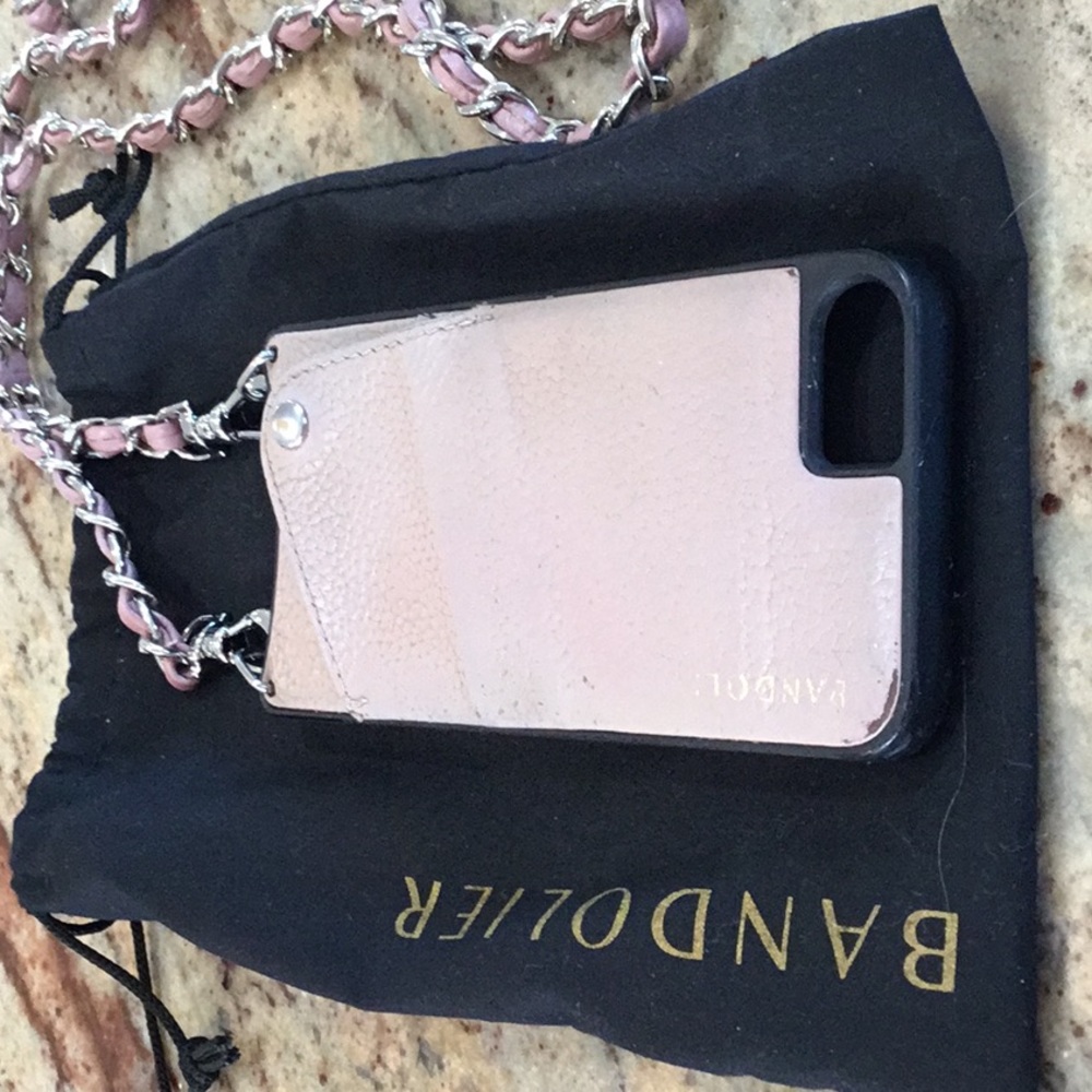 Bandolier Black Phone Case with Pink Chain - Picture 6 of 8
